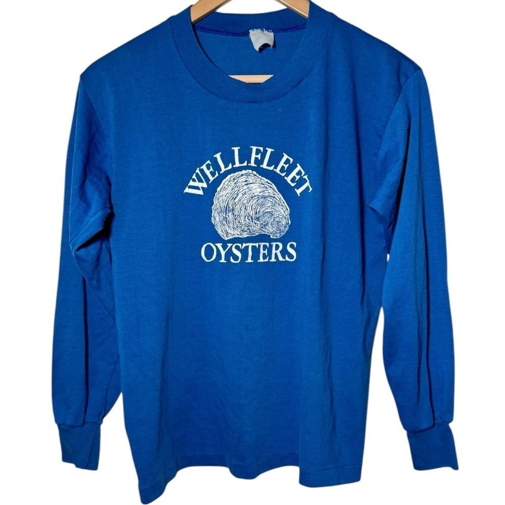 Wellfleet Oysters Blue Long Sleeve Tee